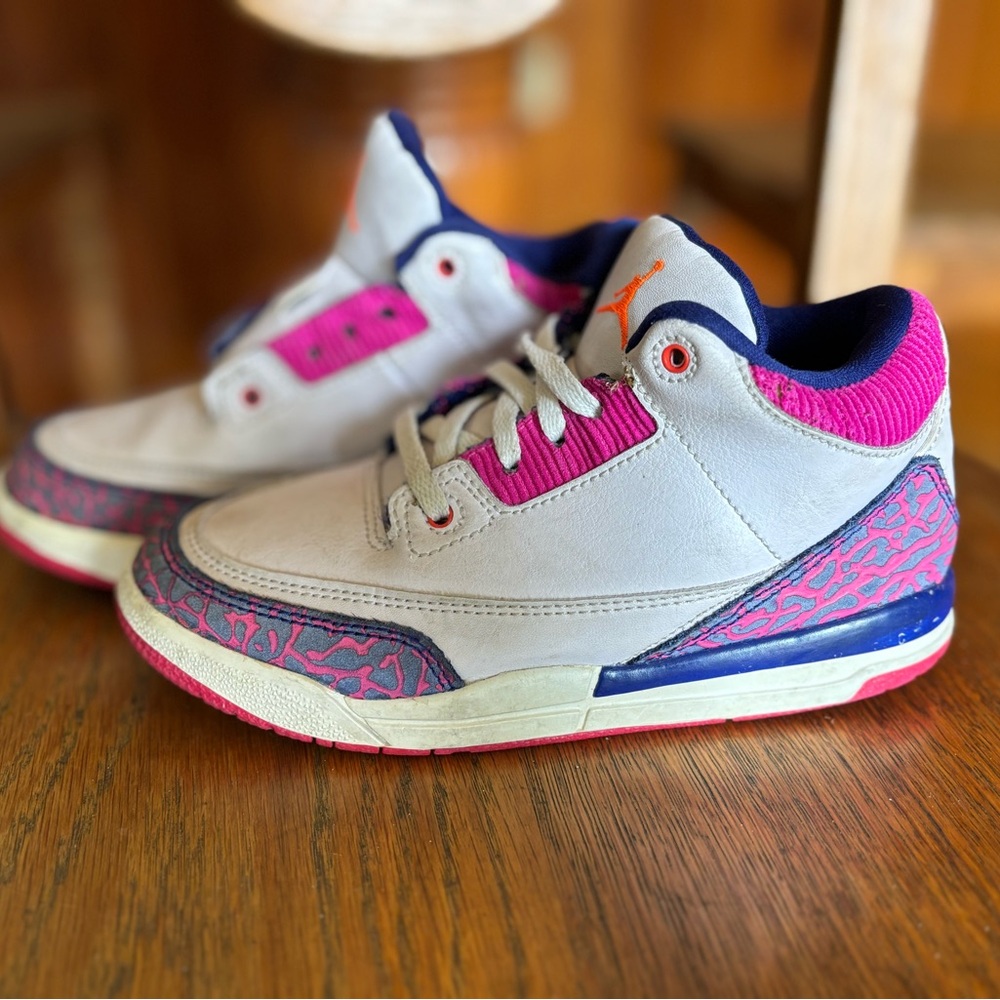 Retro 3 Jordans in “Barely Grape” color, Size 13C